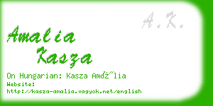 amalia kasza business card